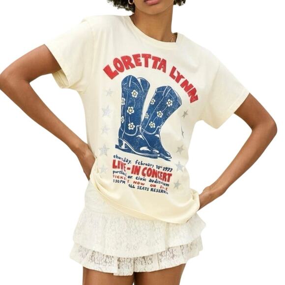 DAYDREAMER Loretta Lynn In Concert Tour Tee, Size L, New with Tag MSRP $85 - Picture 1 of 15